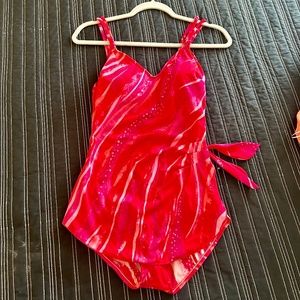 Le Cove hot pink one piece bathing suit